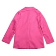 thumbnail image 6 of Povozer Girls Blazer Jacket Long Sleeve Notched Collar/Lapel Collar with Inner Pocket Open Front Casual Kids Blazers Suit(Hot Pink,11-12 Years), 6 of 6
