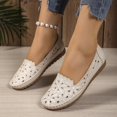 thumbnail image 4 of Viluyesy Womens Comfort Loafers, Soft Sole Slip-On Floral Beathable Lightweight Casual Work Walking Flats Khaki, 4 of 8