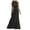 Green, variant on OSOLU Women Solid Color O-Neck Long Sleeve Patchwork Long Skirt Fashionable Comfortable Holiday Skirts