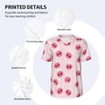 thumbnail image 3 of Hirioo Cute Pig Nose for Men's Baseball T-shirt Shirts Short Sleeve Casual Summer Button Stretch T Shirts,Size S-4XL-4X-Large, 3 of 7