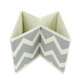 Set of 2 Gray and White Chevron Pattern Medium Square Bins 11 ...