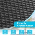 thumbnail image 5 of Homall 3 Pieces Patio Chaise Lounge Chair Sets Outdoor Beach Pool PE Rattan Reclining Chair with Folding Table and Cushion, Blue, 5 of 7