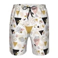 thumbnail image 3 of Fuzoiu Geometric Triangle Print Men's Beach Shorts,Men's Swim Trunks,Quick Dry Board Shorts with Pockets,Men's Bathing Suits for Surfing, Running, and Casual Wear-XX-Large, 3 of 6