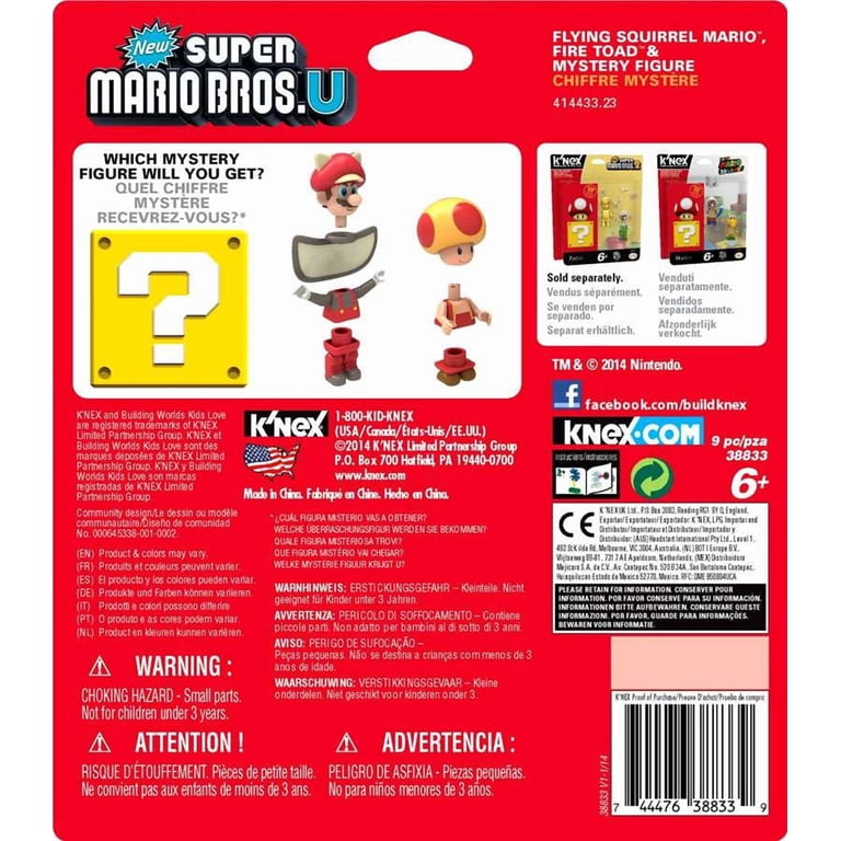 New Super Mario Bros U Flying Squirrel Mario, Fire Toad & Mystery