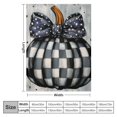 thumbnail image 4 of Autua Pumpkin Checkered Bow Gothic Art Warm Lightweight Blanket Soft Fleece Blankets Throw Blanket for Living Rooms Sofa Decor Cow Gifts All Seasons 60x80in, 4 of 6