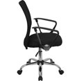 thumbnail image 3 of Mid-Back Black Mesh Swivel Task Chair with Lumbar Support Band and Arms, 3 of 9