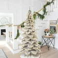 thumbnail image 4 of Glitzhome 7.5ft Pre-Lit Flocked Layered Spruce Artificial Christmas Tree with 350 Warm White Lights, 4 of 11