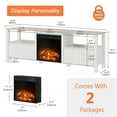 Fireplace TV Stand with LED Lights for TV's up to 80 Inch