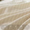 thumbnail image 4 of MooMee Striped Pillowcases 100% Washed Cotton Linen Like Textured (Almond Milk Grey& White Wide Stripes, Queen), 4 of 5