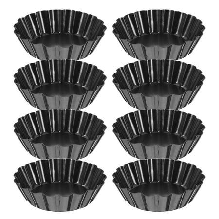 

8pcs Mini Tart Pans with Removable Bottom Mousse Cakes Dessert Baking Molds