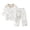 Brown, variant on Asxite Toddler Fall Outfits Print 3/4 Sleeve Top Straight Leg Pants Casual Loose 2 Piece Set 7T