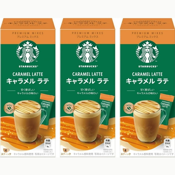 Starbucks Premium Mix Caramel Mocha Sticks 4P×3 Boxes – Made in JAPAN - Tokyo Sakura Mall
