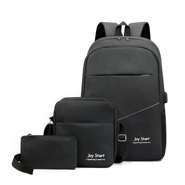3pcs Mochila Set Mujeres Hombres Laptop Mochila Bandolera Pequeña yeacher Mochila