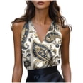 thumbnail image 2 of DPTALR Women's Elegant Satin Deep V-Neck Spaghetti Strap Tank Top,Multicolor,Size XXXL,Women's Plus ,Young Adult Tops, 2 of 5