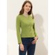 thumbnail image 3 of Chaqueta De Mujer Con Botones Cortos Y Ligeros Vintage De Otoño Con Bolsillos Verde XL, 3 of 5