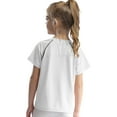 thumbnail image 2 of Venjoe Kids Girls Boys Athletic Shirts Short Sleeve Dry Fit Sports T-Shirts Tops Activewear Tees for White 110, 2 of 7