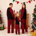 thumbnail image 5 of 95% Polyester Matching Family Pajamas Sets Christmas PJ's Deer Letters Print Top and Pants Bottom Sleepwear, 5 of 14