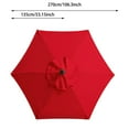 thumbnail image 3 of 8.6ft Commercial Patio Umbrella with Replaceable Canopy, 6-Rib Outdoor Umbrella for Sun & Rain Protection in 5 Colors (Black/Beige/Khaki/Green/Red), for Garden Pool Deck Backyard, 3 of 6