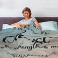 thumbnail image 5 of Bible Verse Blanket, Inspirational Religious Gift Throw Blanket with Bible Verse Religious Gifts for Women 50x40in, 5 of 5