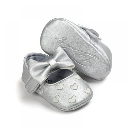 

SYNPOS Newborn Baby Girl Soft Crib Shoes Infants Anti-slip Sneaker Prewalker