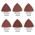 thumbnail image 3 of 60uds Triangular Gancho y Bucle Lija Papeles 320/400/600/800/1000/1200 Granos 3-1/8" Ratón Detalle Lijadora Papeles Multiherramienta Hojas Juego (10uds de Cada Granos), 3 of 6