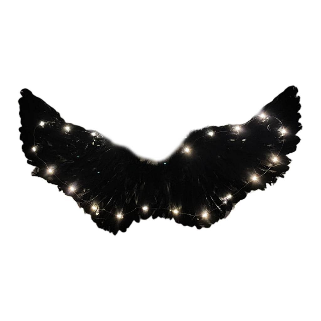 【Ready Stock】 Light Up Angel Wings Costume Devils Wings for Kids Adults