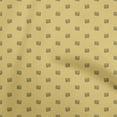thumbnail image 1 of oneOone Tissu Popeline de Coton Sergé Jaune Rétro Matériel de Robe Imprimé Tissu au Mètre 56 Pouces de Large, 1 of 5
