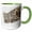 Green/White, variant on 3drose, Snow Leopard, Montana., 11oz Mug