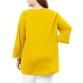 thumbnail image 7 of AherBiu 3/4 Sleeve Tops for Women Scoop Neck Casual Dressy Blouse Loose Tunic Tops for Leggings, 7 of 7