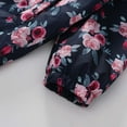 thumbnail image 4 of nerohusy Toddler Girls Boys Flower Print Zip Hooded Jacket Kids Trench Rain Jacket Outerwear Lightweight Windbreaker Rain Coat 2025 Navy,3 Y, 4 of 6