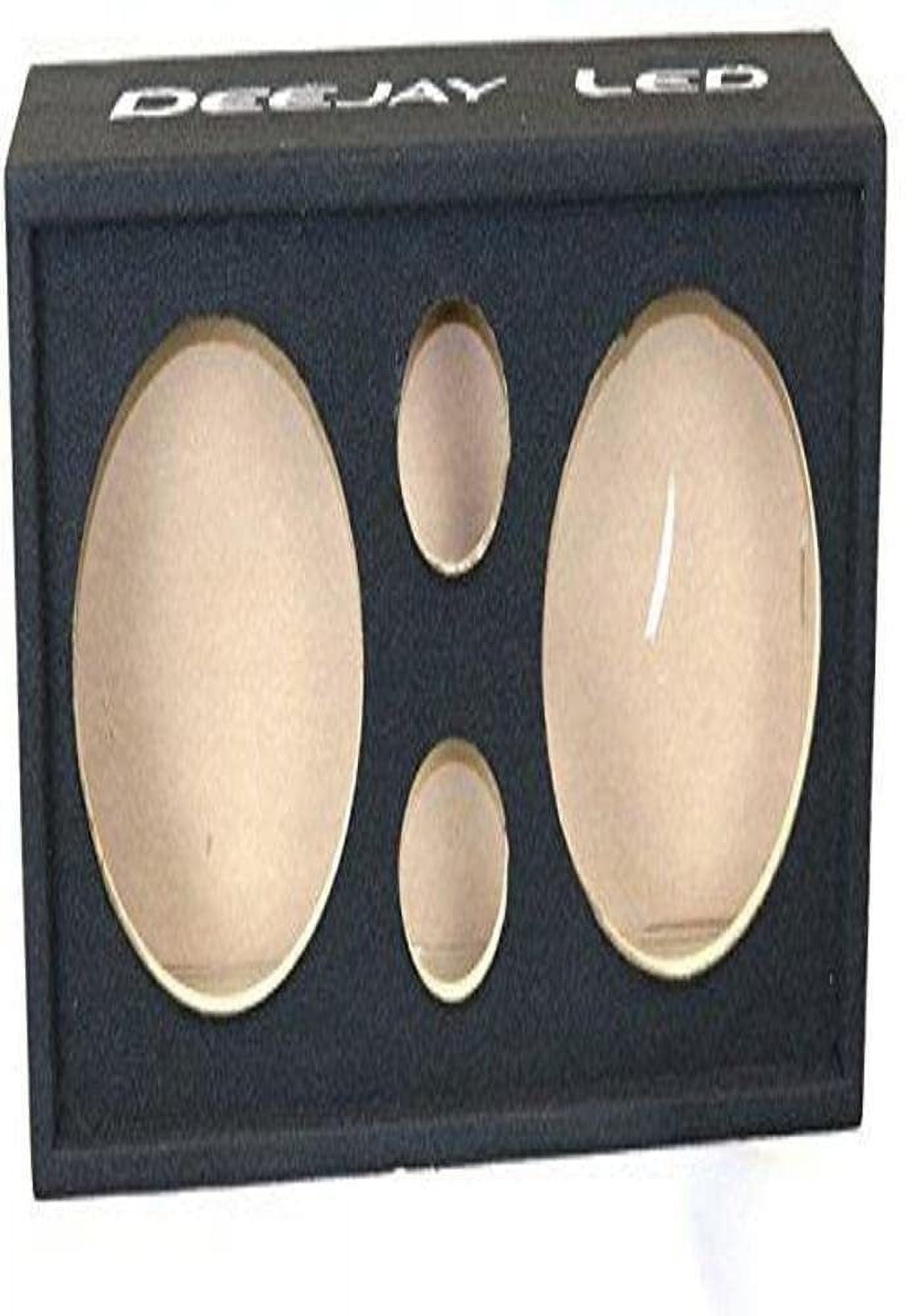 Deejay LED Empty Speaker Box - Quad Port Enclosure For Two 10-inch Woofers With Tweeters & Horn In Yellow