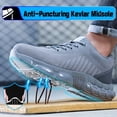 thumbnail image 3 of LAoutun Mens Steel Toe Shoes Lightweight Safety Work Shoes Cushioned Steel Toe Sneakers Grey, 3 of 6