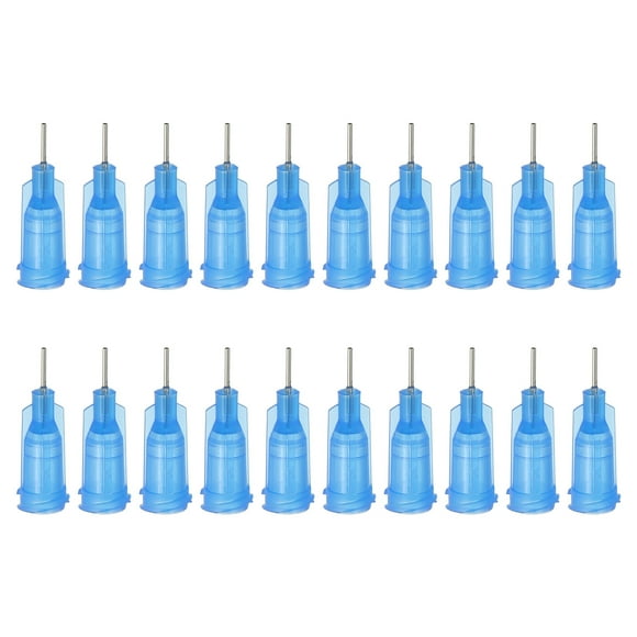 Agujas de Dispensación de Punta Romana Uxcell 22G, 20Pcs Aguja de Dispensador de Líquido de 1/4 pulgada con Lure Lock para Recarga