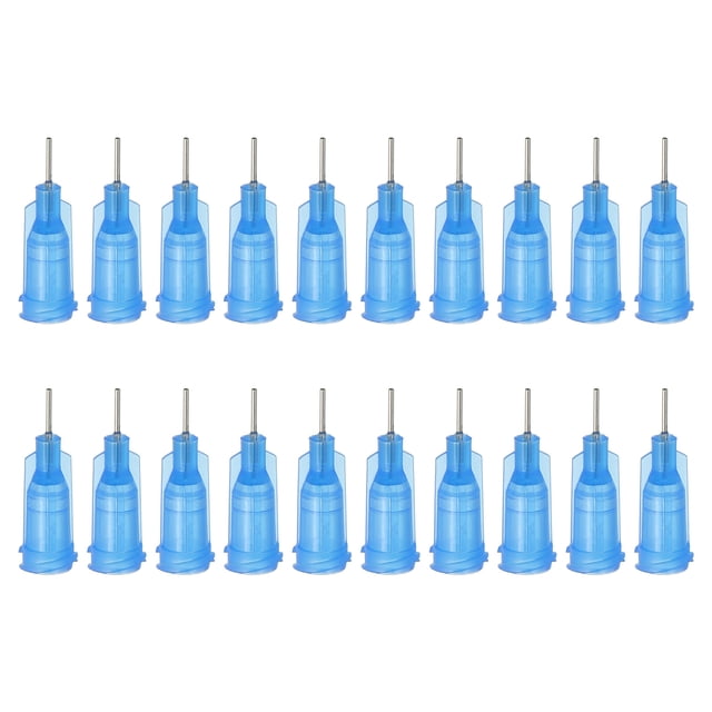 Agujas de Dispensación de Punta Romana Uxcell 22G, 20Pcs Aguja de Dispensador de Líquido de 1/4 pulgada con Lure Lock para Recarga