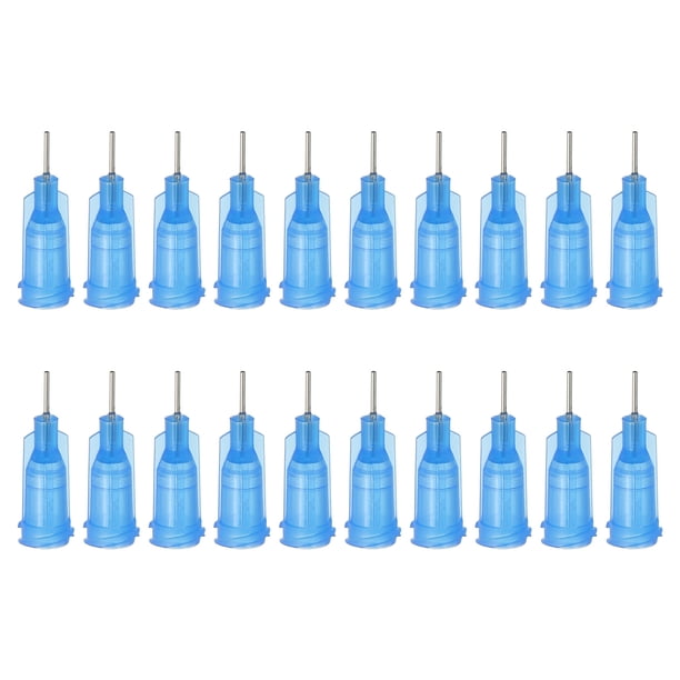 Agujas de Dispensación de Punta Romana Uxcell 22G, 20Pcs Aguja de Dispensador de Líquido de 1/4 pulgada con Lure Lock para Recarga