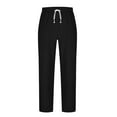 thumbnail image 5 of RYDCOT Men's Casual Chino Pants Relaxed Fit Drawstring Elastic Waist Lightweight Pant Twill Pleated Trousers Black, 5 of 6