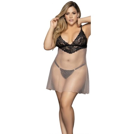 Mapale - Babydoll Color Nude-Black