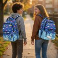 thumbnail image 3 of CHAQLIN Cute Cartoon Reading Turtle Print School Bag with Soft, Breathable Waterproof 17 Inch School Bookbag for Back to School Sports, 3 of 9