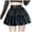 Black, variant on Women's PU Leather Skirt,Puffy Double Layer Ruffled,Pleated, Skirt Wrapped Skirt (Black, M)