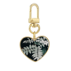 thumbnail image 1 of Planta de hoja de imagen fotografia de naturaleza Llavero de metal en forma de corazón dorado, 1 of 3