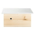 thumbnail image 5 of Navaris Wooden Bumblebee House for Garden - Wood Shelter Nesting Habitat Hotel for Bees - Bumble Bee Home Box with Metal Roof - 11.8"x7.9"x5.7", 5 of 6