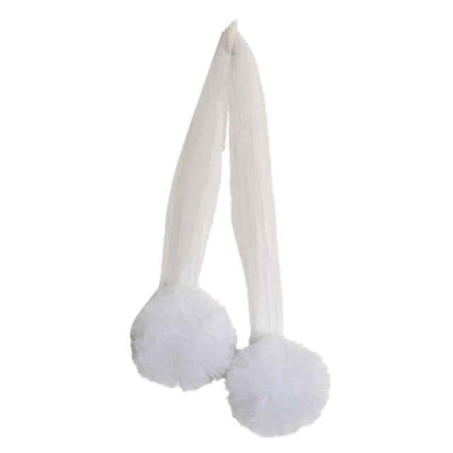 TIELUTT Filet pour Bébé Ba Ll Lit Suspendu Fleurs Ba Lles Accessoires de Berceau Pendentif Mural Guirlande en Cascade pour Foyer Oeufs Décorés Pompons de Rose pour Fabrication de Bijoux Guirlande Givrée 9 Pieds Suspendue Noël