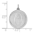 thumbnail image 2 of FJC Finejewelers Sterling Silver Brocaded Initial O Charm, 2 of 2