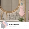 thumbnail image 3 of STRANDCHIC 3Pcs Assorted Color Hanging Hand Towels Coral Fleece Soft Comfortable and Easy Cleaning for Home, 3 of 8