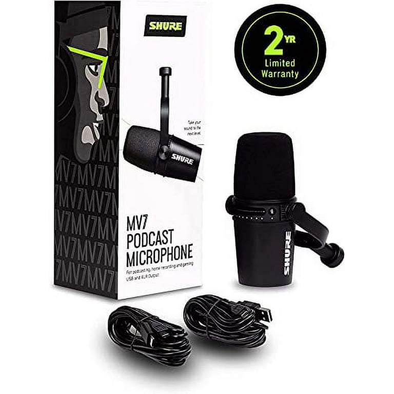 Shure MV7 Professional Podcast Microphone with Pop Filter