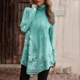 thumbnail image 1 of DPTALR Women Temperament Solid Color Long Sleeved Round Neck Irregular Long Sleeved T-shirt, 1 of 5