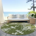 thumbnail image 6 of Addison Rugs Chantille Indoor/Outdoor Transitional Ikat Olive Washable Round Rug, 8' x 8', 6 of 6