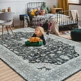 thumbnail image 6 of Homore Traditional Pattern Mystic Medallion Area Rug, 9' x 11', Gray, 6 of 7
