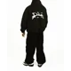 thumbnail image 5 of Sudadera con capucha de cuello alto a prueba de viento de moda urbana para hombres Y2k Goth Hip Hop Harajuku Retro con estampado de letras sudadera de gran tamaño para mujeres, 5 of 6
