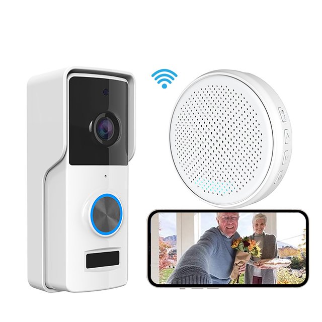 Xihbxyly Iniciar Sesión En Mi Cuenta Timbre En Video Intercomunicador Inalámbrico Cambio de Sonido Monitoreo Smart Graffiti Wifi Bajo Consumo de Energía Timbre En Video para El Hogar